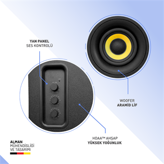 Thonet & Vander KUMPEL 2.0 50W Beyaz Speaker - 2.0 Sistem - 50W RMS