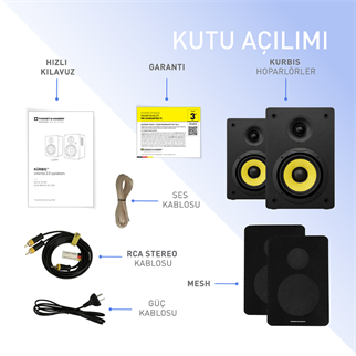 Thonet & Vander KÜRBIS 2.0 72W Cinema Siyah Speaker - 2.0 Sistem - 72W RMS