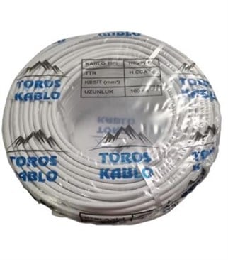 Toros Sinyal Kablo 3x1,5 Cca Beyaz (top-100 Mt)