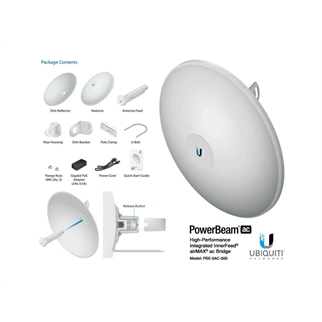 UBIQUITI PBE-5AC-500, PowerBeam, 5Ghz, 450Mbps, 27dBi Anten, Dış Ortam Access Point