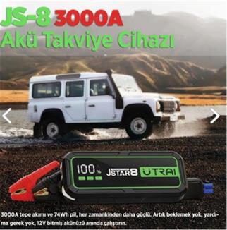 ULTRAI Jstar 8 20000mAh 3000A Jump Starter Taşınabilir Araç Akü Şarj Bataryası