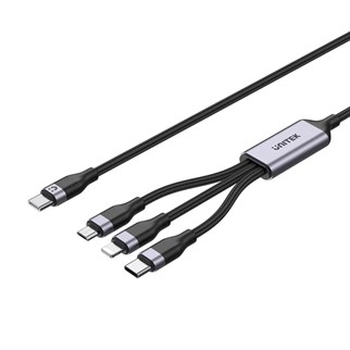 UNITEK TYPE-C 3in1 ŞARJ 1.5MT 20W (C14101BK-1.5M)
