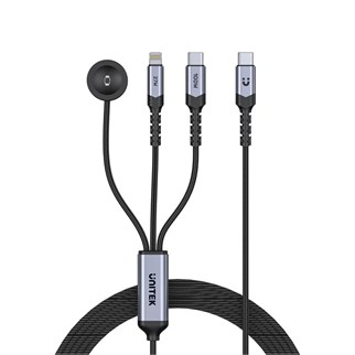 UNITEK USB-C 3 U 1 ARADA 100 W HIZLI SARJ KABLOSU 1.2M (C14180AGY01-1.2M)
