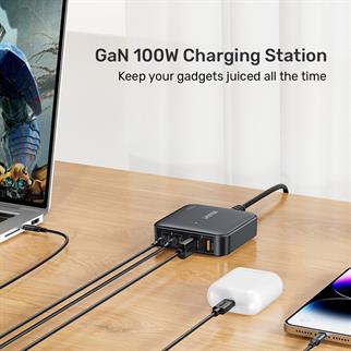 UNITEK 100W MASAÜSTÜ GAN ŞARJ İSTASYONU BEYAZ (P1229AWH)