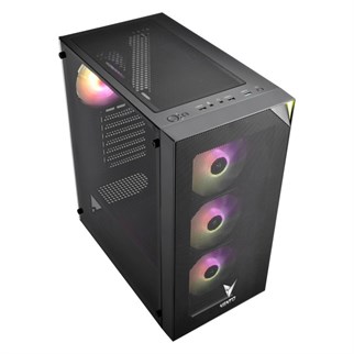 VENTO VG4200S 750W 80+ BR GEN5 4x12CM RGB FAN E-ATX MESHED PANEL 2xUSB2.0/1xUSB3.0 SİYAH GAMING KASA