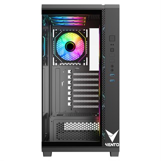 VENTO VG4302FA 1000W 80+ GOLD 4x12CM ARGB FAN E-ATX TEMPERLİ CAM 2xUSB2.0/1xUSB3.0 SİYAH GAMING KASA