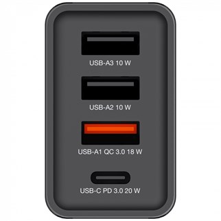 VERBATIM CHR-30EU1 30W 4 Bağlantı Noktalı USB Duvar Şarj Cihazı - Siyah