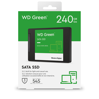 WD Green, WDS240G3G0A, 240GB, 545/465, 3D NAND, 2,5
