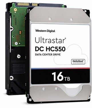 Wd 16TB Ultrastar Enterprise WUH721816ALE614 512MB 7200RPM Data Center 7-24 Nas Hard Disk
