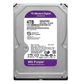 Wd 4Tb 3.5 Purple WD44PURZ Sata3 5400RPM 128MB 7-24 Guvenlık Harddisk (Resmi Distribitör Ürünü)