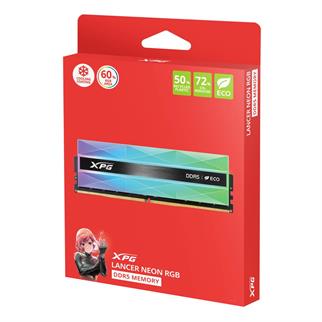 XPG 16GB-2 Lancer Neon RGB DDR5 6400MT-s CL 32-39-39 1.4V Soğutuculu PC Ram