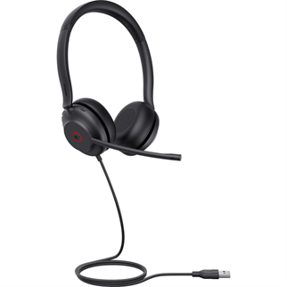 YEALINK UH35, Kablolu, Teams Uyumlu, USB-A, USB-C, 3,5mm Stereo Hoparlör ve Dinamik EQ, Çift Taraflı, Gürültü Engelleyici, Çağrı Merkezi, Ofis, Toplantı, Mikrofonlu Kulaklık
