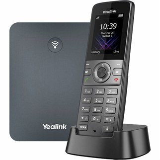 YEALINK W73P, W73H Dect Telefon ile W70B Baz İstasyonu, Kablosuz IP TELEFON, Siyah, 1.8
