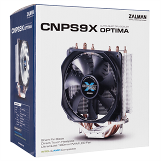 ZALMAN CNPS9X OPTIMA, 12cm Fan, CPU Kule Tipi Hava Soğutma, Beyaz Led, 4 adet Bakır Isı Borusu (AMD ve INTEL Tüm işlemciler ile uyumlu)