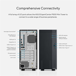 ASUS P500MV-C724016512B0D Intel Core 7 240H 16GB DDR5 RAM 512GB SSD Masaüstü Bilgisayar