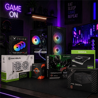 BSD GAMİNG HAZIR PC / RTX5050 8GB BEYAZ / 650W+BRONZ / B550M / RYZEN 5 5500 / 8GB RAM / 480GB SSD