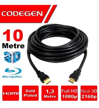 CODEGEN HDMI 10METRE CPS100 HDMI 1.4V  2K 3D GOLD KABLO