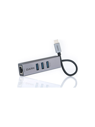 Dark DK-AC-U31X3GL USB3.1 Type-C - 3x USB3.0 HUB+ Gigabit Ethernet
