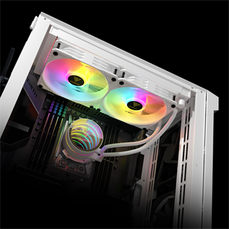 GAMDIAS CHIONE M3-240W 240MM WHITE EDITION LGA1200/AM4-LGA1700/AM5 SOKET ARGB SIVI SOĞUTMA
