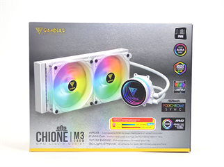 GAMDIAS CHIONE M3-240W 240MM WHITE EDITION LGA1200/AM4-LGA1700/AM5 SOKET ARGB SIVI SOĞUTMA