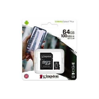 KINGSTON 64GB MICRO SD CANVAS PLUS SDCS2/64GB