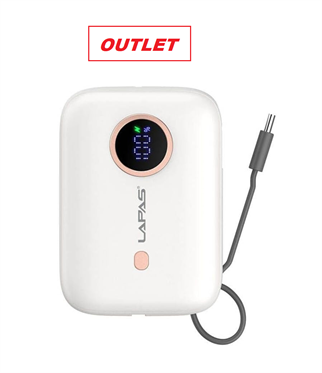 Lapas LP-PW001 Beyaz 10000 mAh Hızlı Şarj Powerbank OUTLET