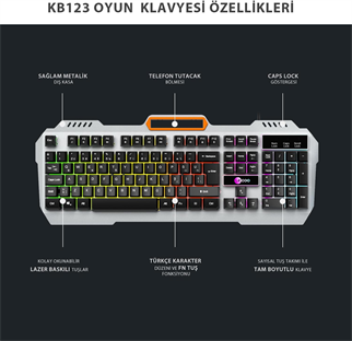 Lenovo Lecoo KB123 Membrane Switch Kablolu Oyuncu Klavyesi