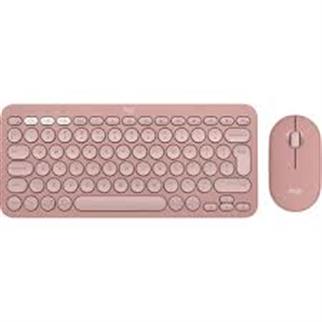 LOGITECH PEBBLE 2 SESSİZ KABLOSUZ TÜRKÇE Q KLAVYE VE MOUSE PEMBE 920-012247