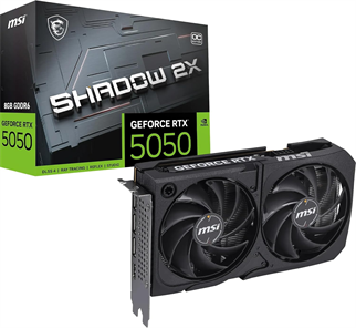 MSI RTX 5050 8G Shadow 2X OC G5050-8S2C 128 Bit GDDR6 8 GB Ekran Kartı
