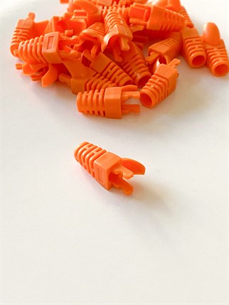 RJ45 BOTH PABUÇ KORUMA KILIFI YENİ NESİL TURUNCU RENK 50 ADET PAKET