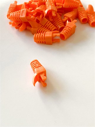 RJ45 BOTH PABUÇ KORUMA KILIFI YENİ NESİL TURUNCU RENK 50 ADET PAKET