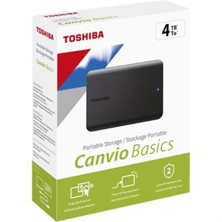TOSHIBA 4TB CANVİO BASİCS 2.5 USB3.2 HDTB540EK3CA (USB2.0 UYUMLU)