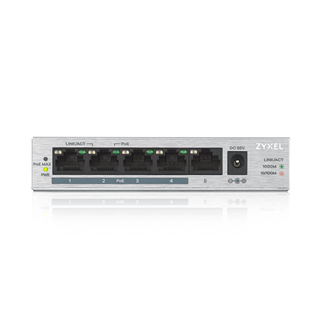 Zyxel 5port 60w 4port PoE GS-1005HP GIGABIT Yönetilemez Switch Desktop