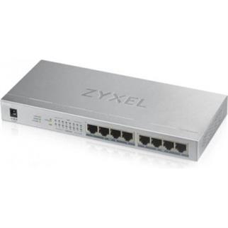 ZYXEL GS-1008HP 8-PRT GB UNMANAGE 60w FULL PoE GIGABIT Yönetilemez Switch Desktop