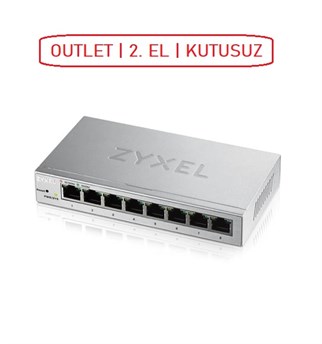 Zyxel GS1200-8 8 Port 10/100/1000 Mbps Gigabit Switch Outlet | Kutusuz | Hatasız
