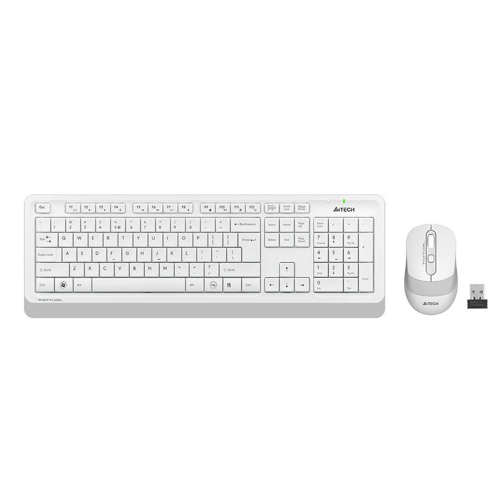 A4 TECH FG1010, Beyaz, FSTYLER, 2.4Ghz Kablosuz, Türkçe Q, Klavye Mouse Set