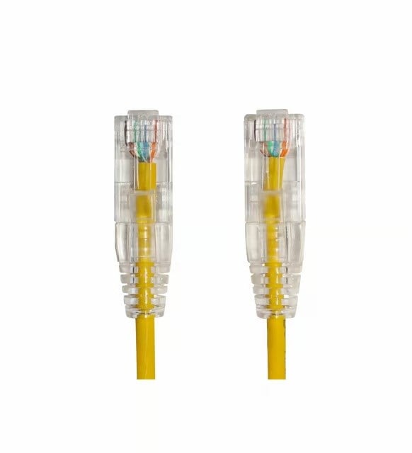 AGER 0.15metre CAT6 Utp Slim AWG28 AC-602-0015/Y Sarı LSZH Patch Kablo (10'lu Paket)