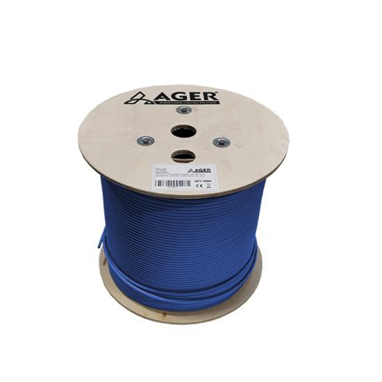 AGER CAT6 Utp 23AWG Mavi 500m Makara Saf Bakır Kablo 0.50mm AC-600-5-BLAGERAğ Kabloları ve Adaptörleri1-50851