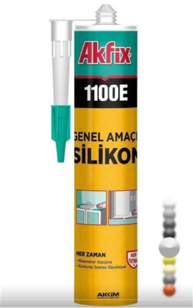 Akfix 1100e Silikon Şeffaf 280 Ml