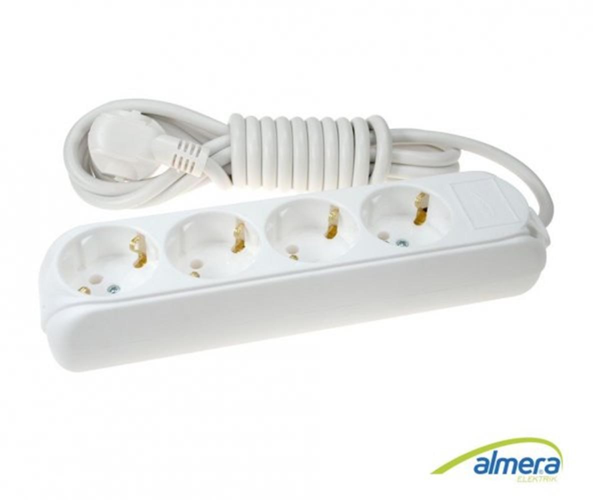 Almera 4lü 3mt Topraklı Priz (9240203)