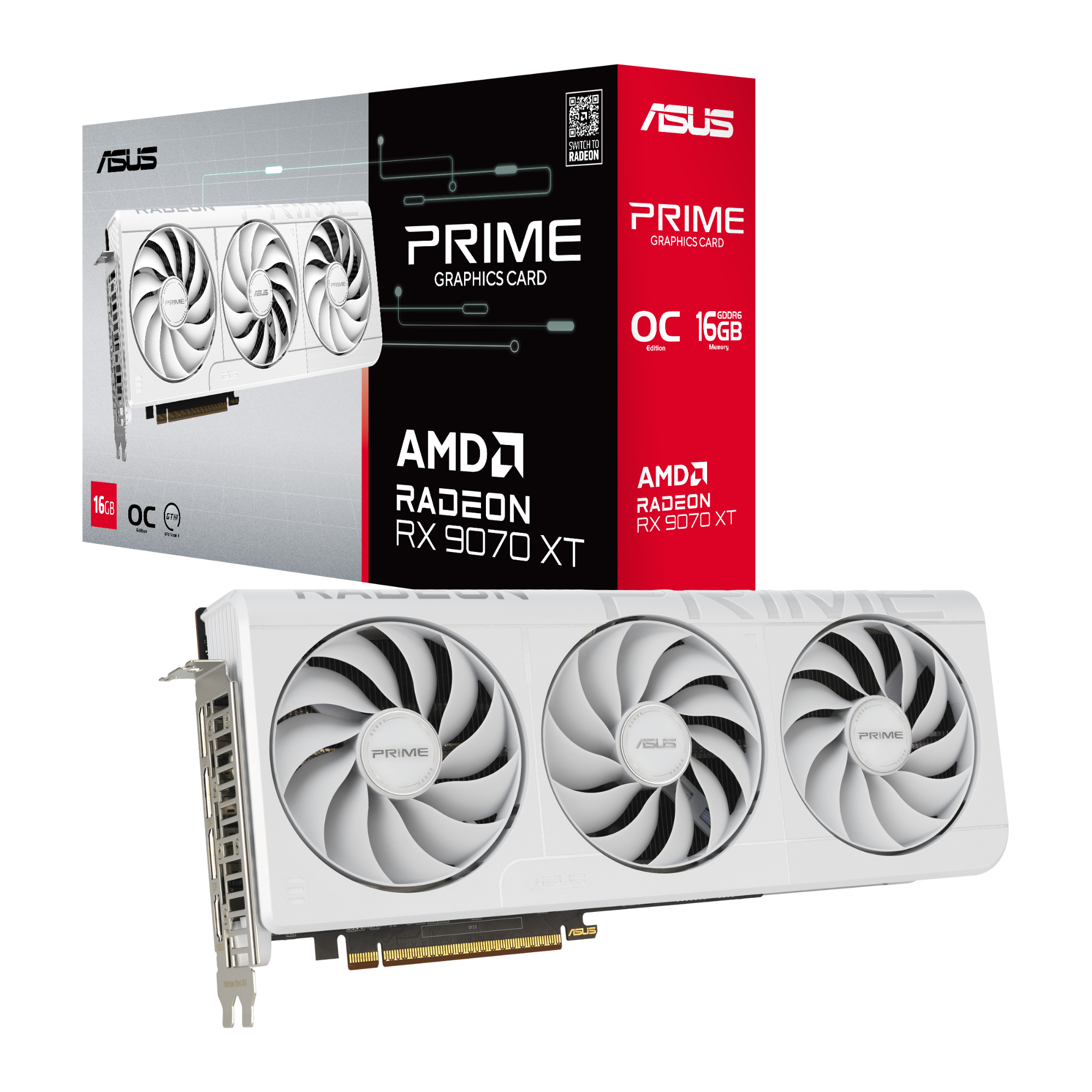 ASUS 16GB PRIME RX7900XT-O16G WHITE GDDR6 256bit HDMI-DP PCIE 5.0