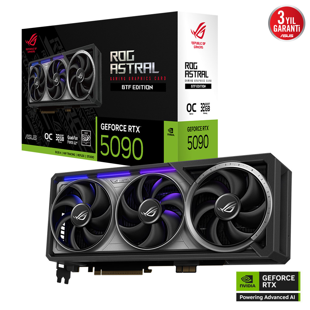 ASUS 32GB ROG ASTRAL RTX5090-O32G-BTF GAMING GDDR7 HDMI-DP PCIE 5.0