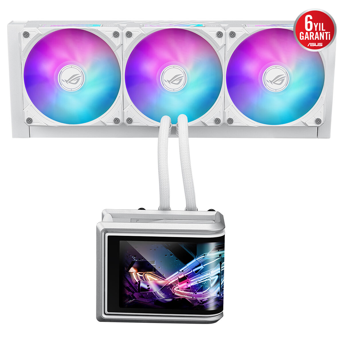 ASUS 360mm ROG RYUO IV 360 WHITE ARGB Sıvı Soğutmalı AM5-1851p İşlemci Fanı Beyaz