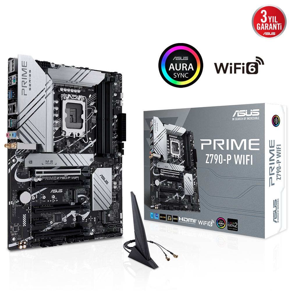 ASUS PRIME Z790-P WIFI7 DDR5 HDMI-DP TYPEC PCIE 5.0 1700p ATX