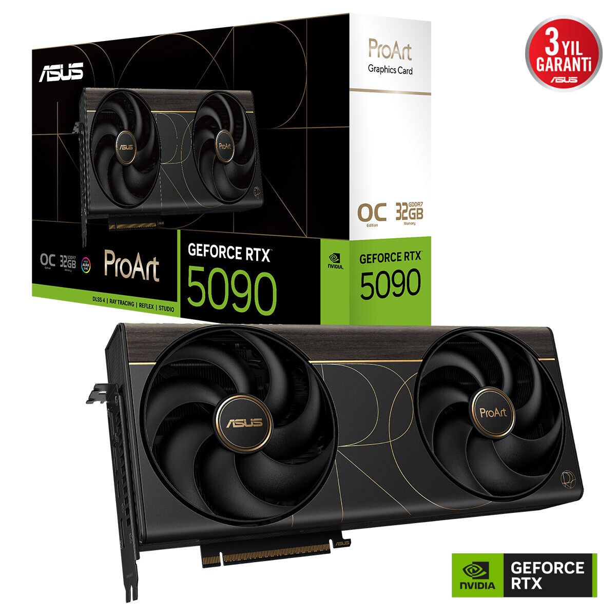 ASUS PROART-RTX5090-O32G RTX5090 32GB GDDR7 512Bit 2x DP 1x HDMI 1x USB-C