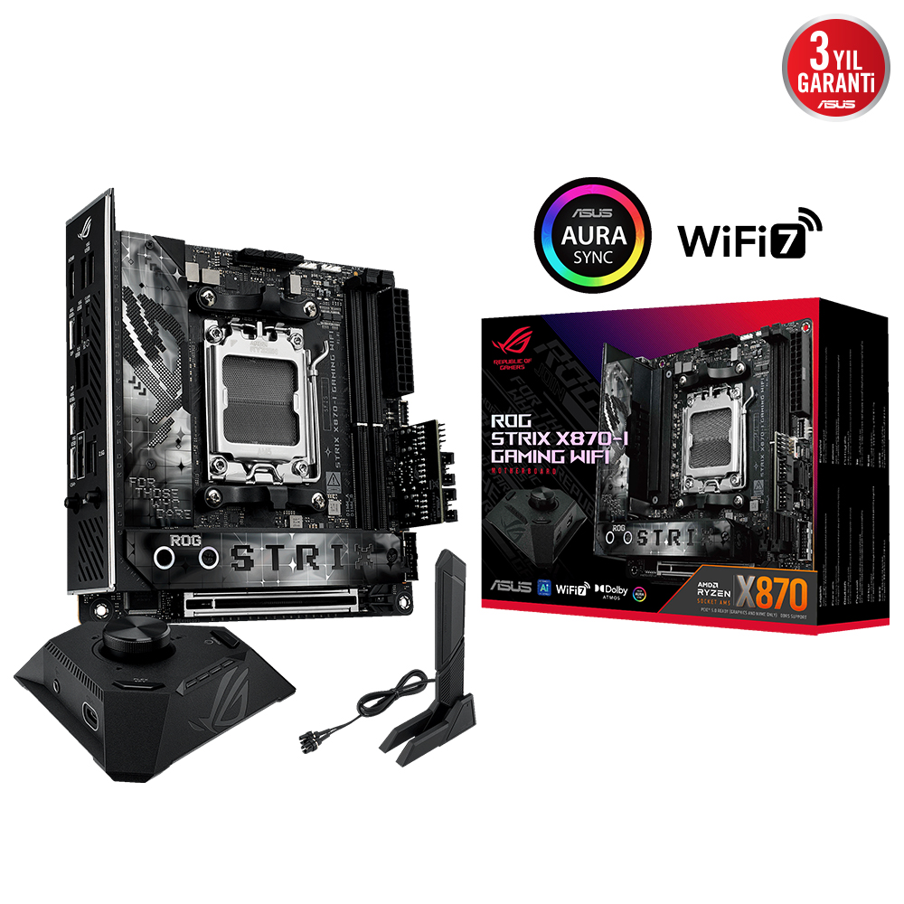 ASUS ROG STRIX X870-I GAMING WIFI7 DDR5 HDMI-DP TYPEC PCIE 5.0 AM5 mITX