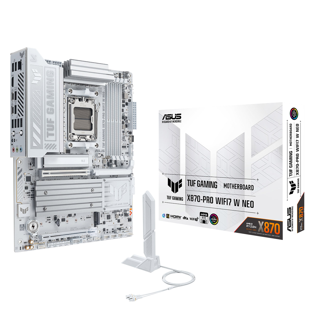 ASUS TUF GAMING B850-PRO WIFI7 W NEO, 4xDDR5, 3x M.2, HDMI, DP, Type-C, Wi-Fi 7, Bluetooth v5.4, AM5 Soket GAMING Anakart