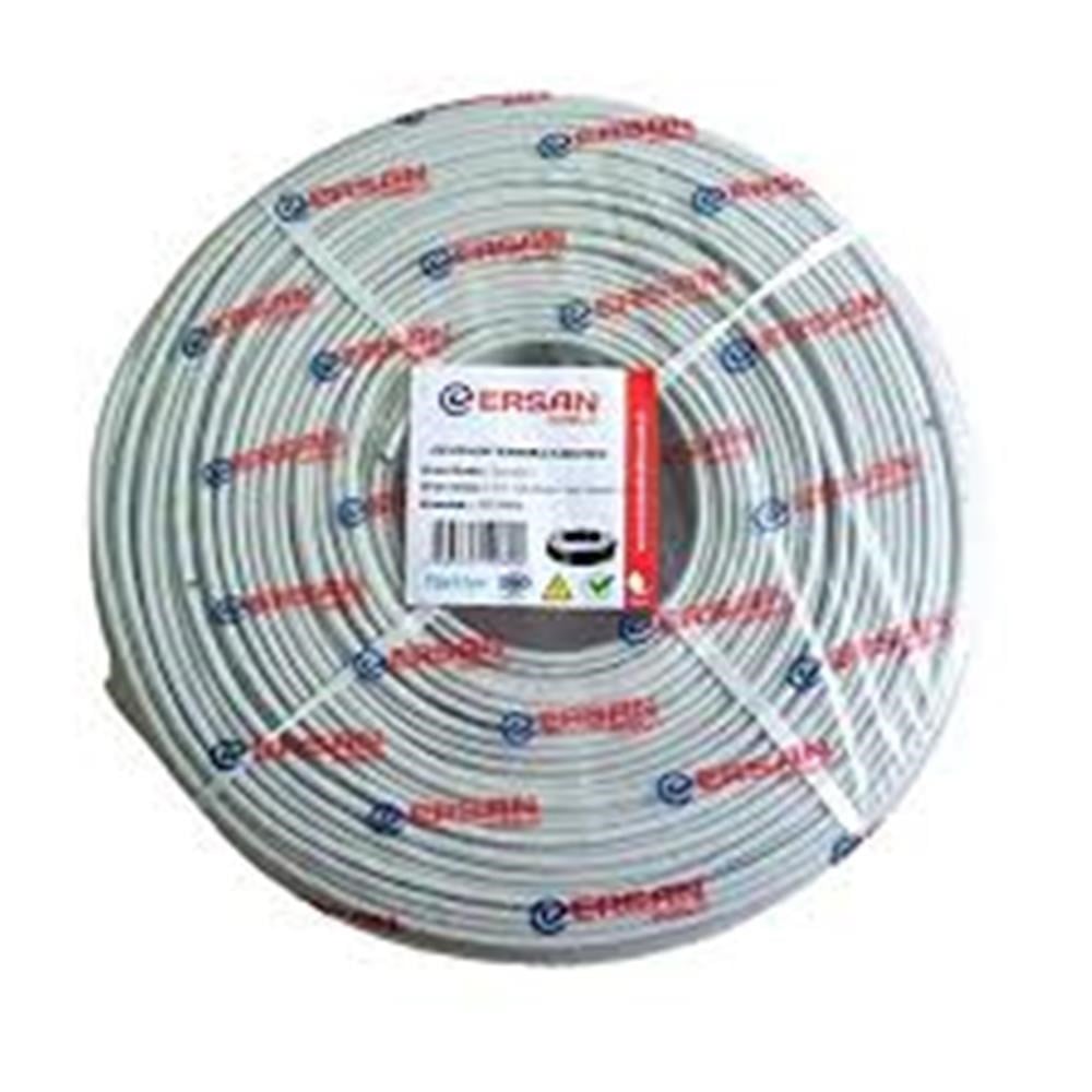 BERK KABLO 2+1 0.50mm CCTV Kamera Kablosu (1xRG59+2x0.50mm) Folyolu 100M CCTV Kablo