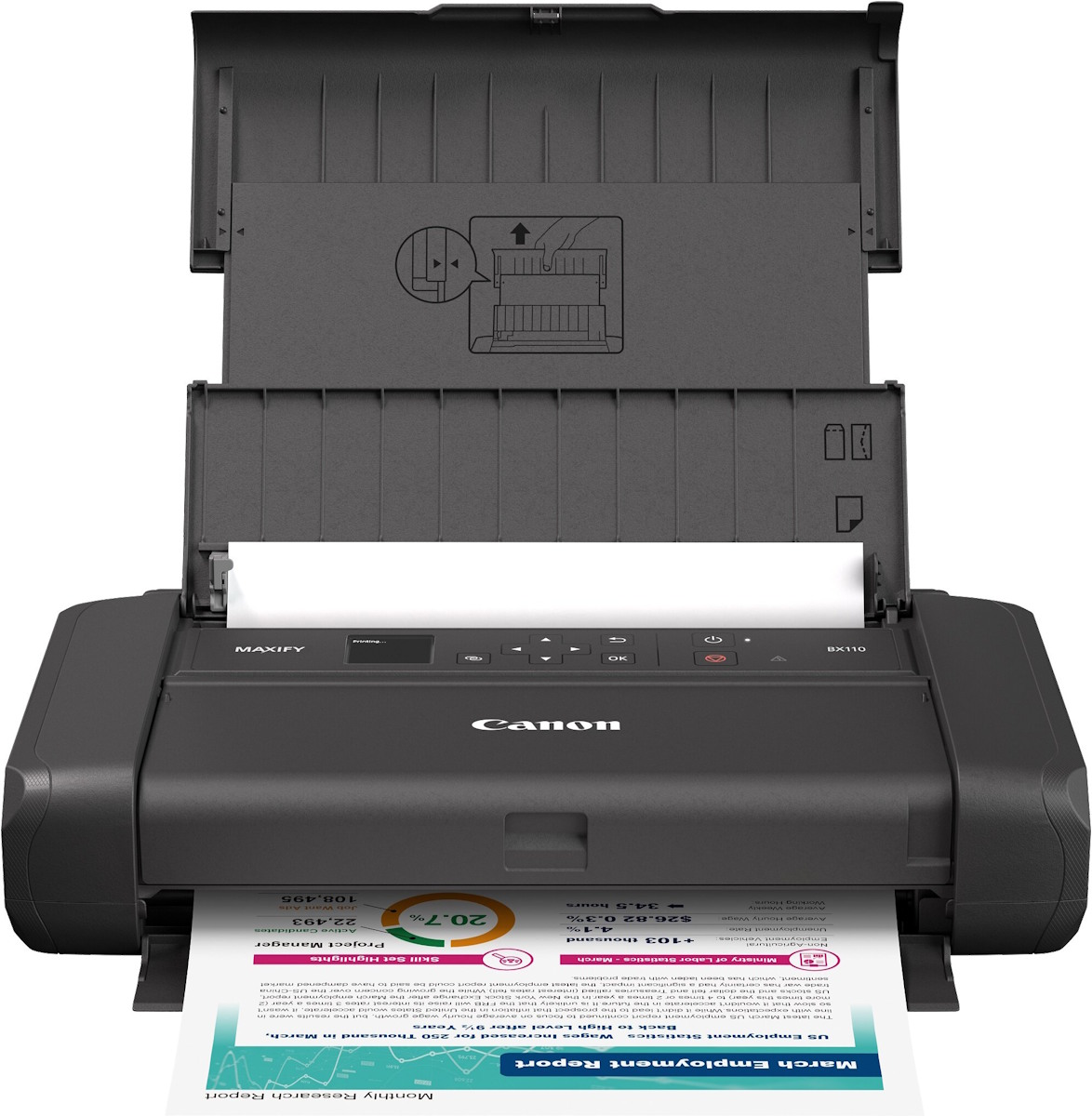 CANON A4 MAXIFY BX110 WIFI Pilli Renkli Taşınabilir Mürekkep Püskürtmeli Yazıcı