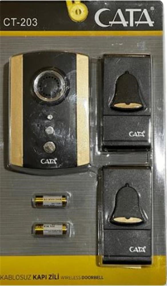 Cata Ct-203 Kablosuz Kapı Zili Kahverengi Desenli